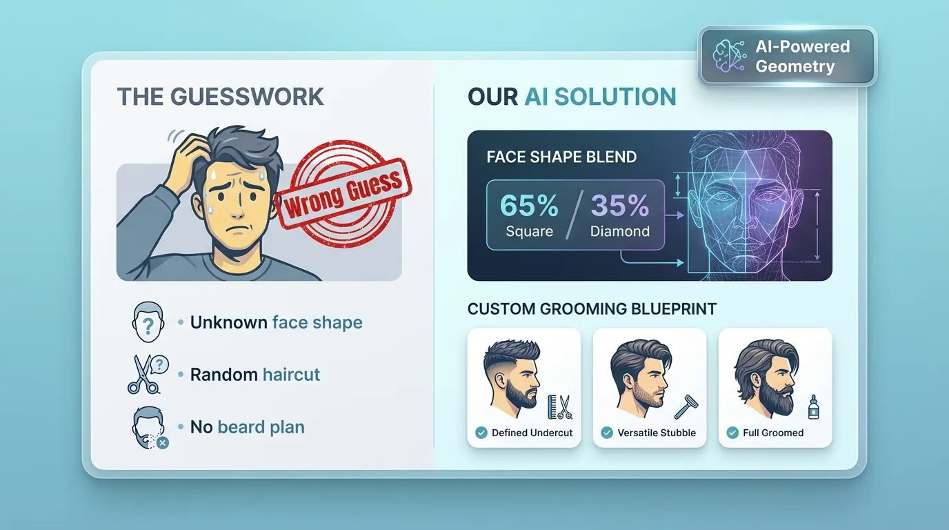 Male face shape detector preview